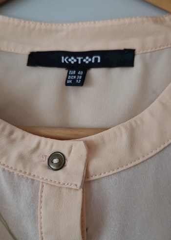 Bej Çiçek Desenli Düğmeli Midi Elbise - Görsel 4