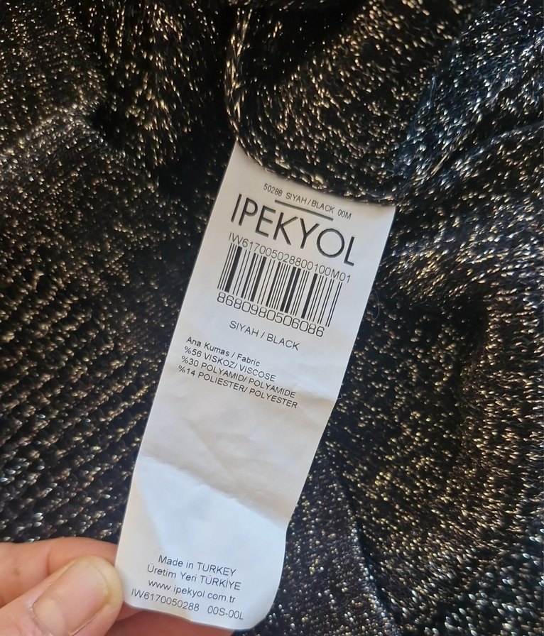 Pırıltılı Büzgülü Kollu Triko Kazak - Görsel 5