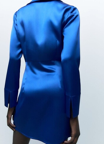 Zara saten elbise