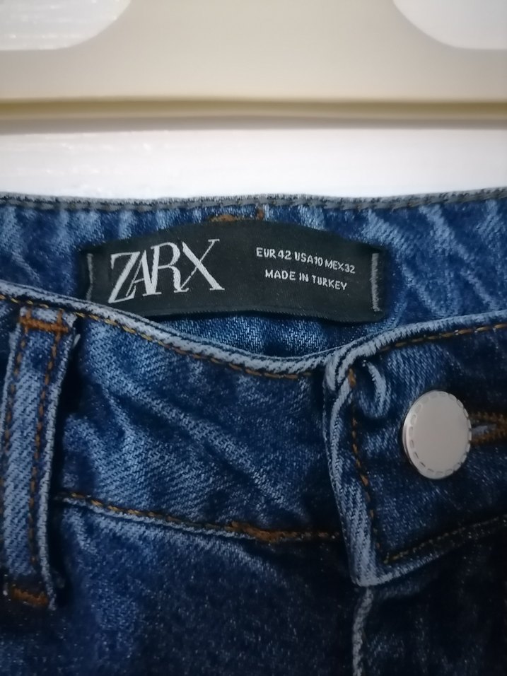 Lacivert Bol Kesim Midi Kadın Kot Pantolon - Görsel 3