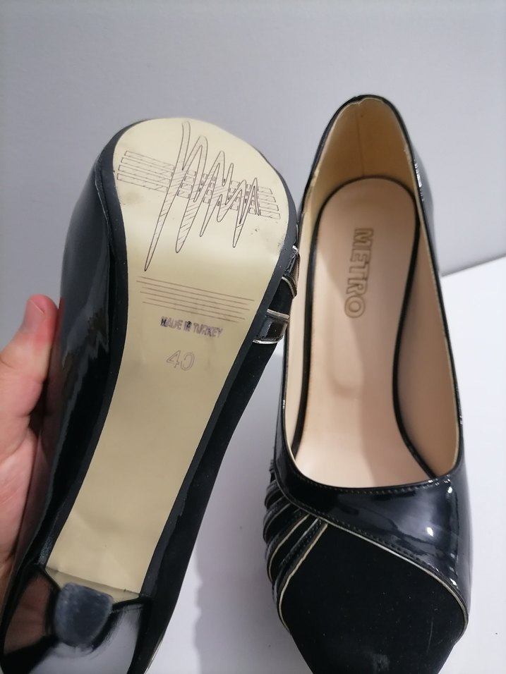 Siyah Pliseli Stiletto Topuklu Kadın Ayakkabı - Görsel 5