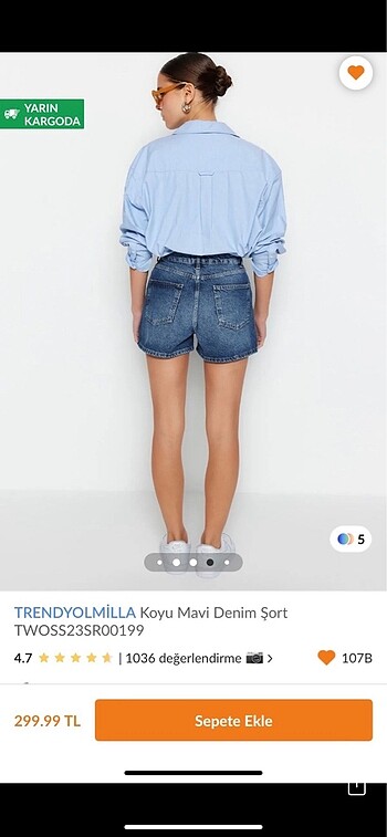 Trendyol & Milla TRENDYOLMİLLA Denim Şort