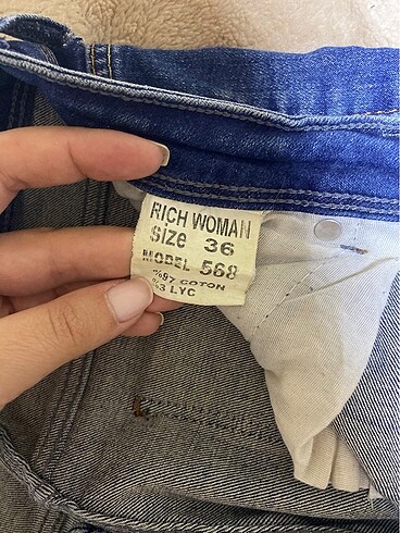 36 Beden mavi Renk Jean kot