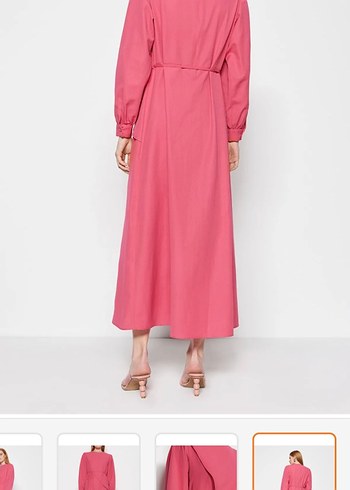 38 Beden pembe Renk Trendyol Milla modest elbise