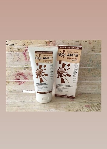 Solante pigmenta tinted güneş kremi 