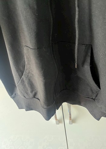 Siyah Fermuarlı Kadın Sweatshirt - Görsel 4