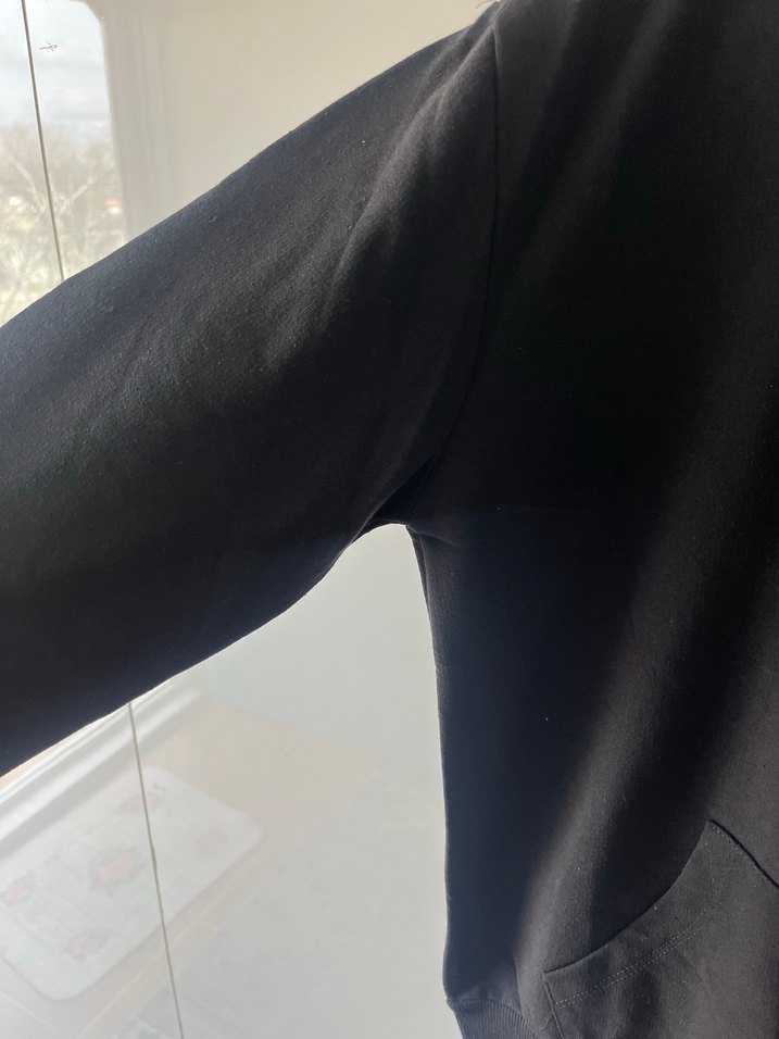 Siyah Fermuarlı Kadın Sweatshirt - Görsel 3