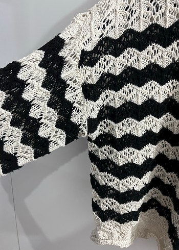 Bohem Uzun Kollu Triko Kadın Kazak - Görsel 4