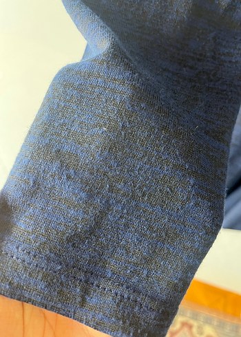 Linen Kumaşlı Midi Boy Lacivert Kadın Hırka - Görsel 4