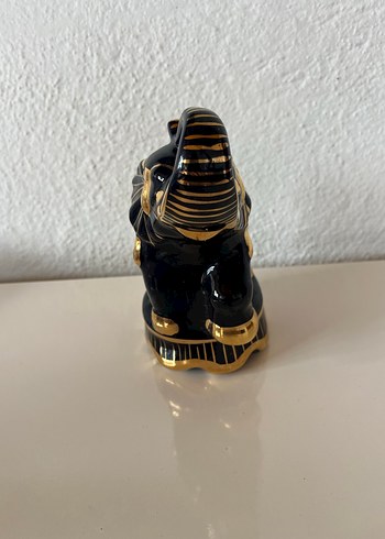 Altın Detaylı Siyah Fil Biblo - Görsel 3