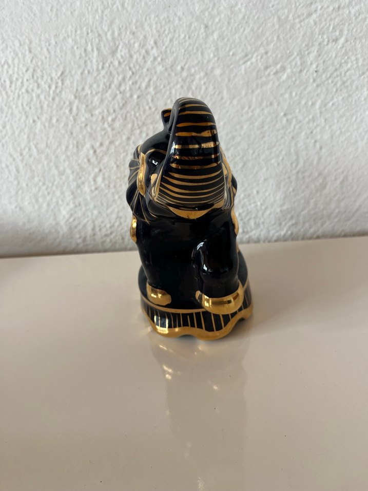 Altın Detaylı Siyah Fil Biblo - Görsel 3