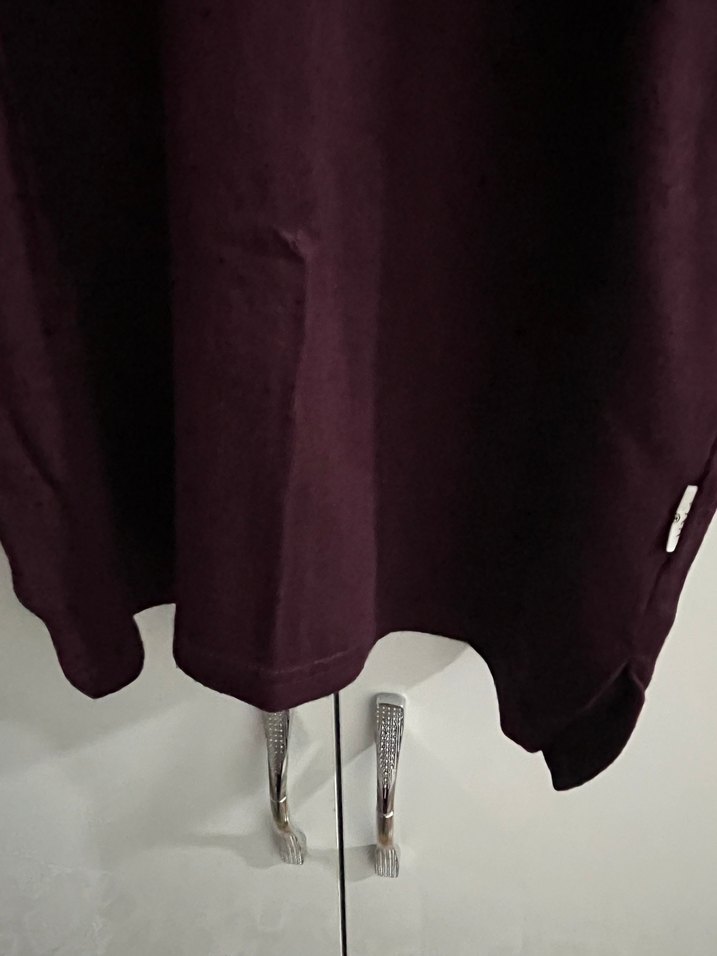 Bordo Kadın Bisiklet Yaka Tişört - Görsel 4