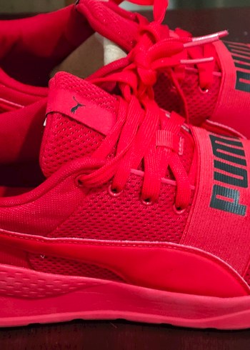 Puma Kırmızı erkek  Spor Ayakkabı Platform Topuklu - Görsel 4