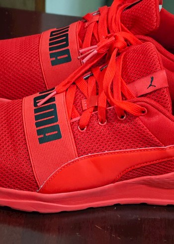 Puma Kırmızı erkek  Spor Ayakkabı Platform Topuklu - Görsel 2
