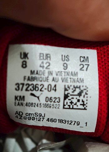 Puma Kırmızı erkek  Spor Ayakkabı Platform Topuklu - Görsel 6