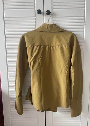 Bej Dökümlü Uzun Kollu Gömlek - Görsel 3