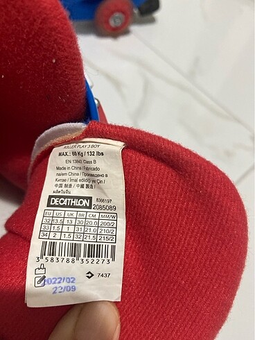 34 Beden mavi Renk Hiç kullanılmamış paten