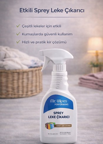 2 adet Mr.Wipes Performans Sprey Leke Çıkarıcı - Görsel 2