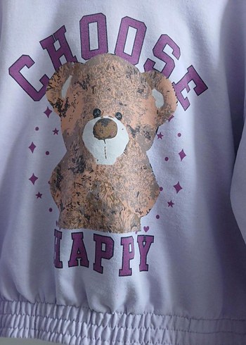 Koton koton Baskılı Mor Kız Sweatshirt