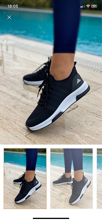 Siyah triko sneaker spor ayakkabı