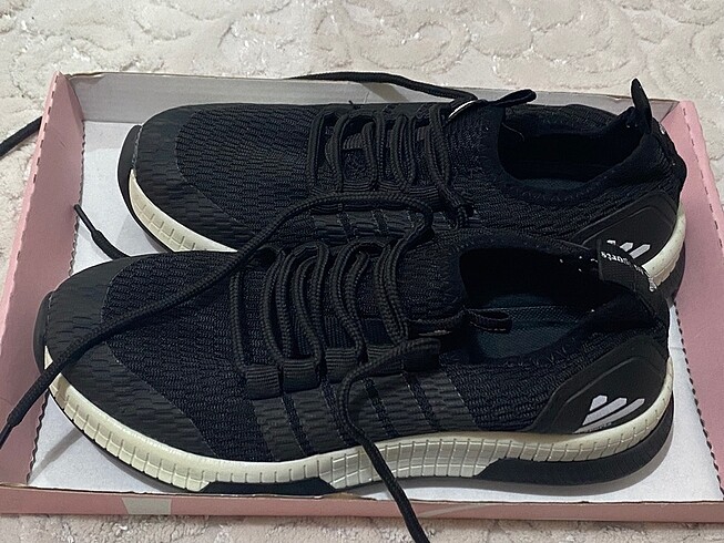 Diğer Siyah triko sneaker spor ayakkabı