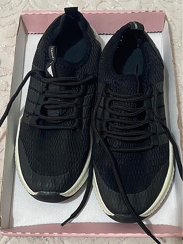37 Beden siyah Renk Siyah triko sneaker spor ayakkabı