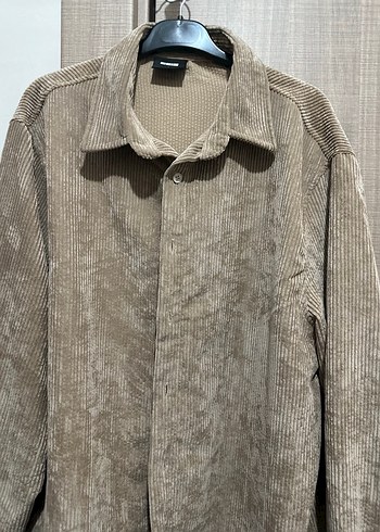 Düğmeli Kahverengi Erkek Kadife Gömlek - Görsel 3