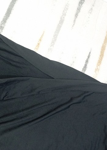 Uzun Kollu Siyah Drapeli Elbise - Görsel 5