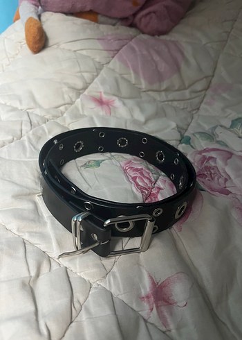 Diğer Siyah Deri Tokalı Punk Kemer