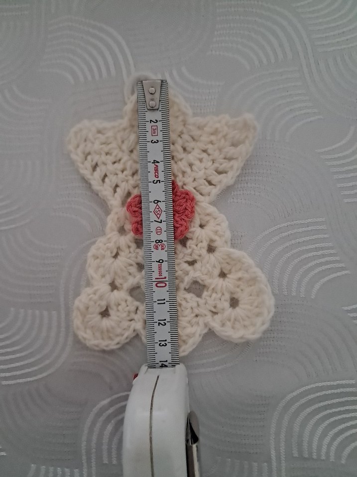 Nakışlı Beyaz bohem melek süsü - Görsel 2