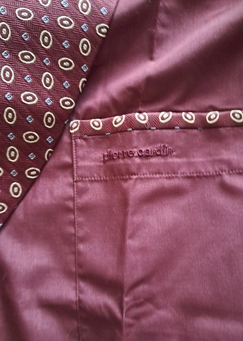 Pierre Cardin Bordo Bohem Uzun Kollu erkek röpteşambır - Görsel 3