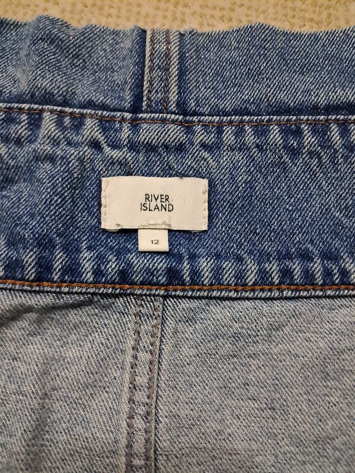 Düğmeli Midi Kot Etek - Görsel 5