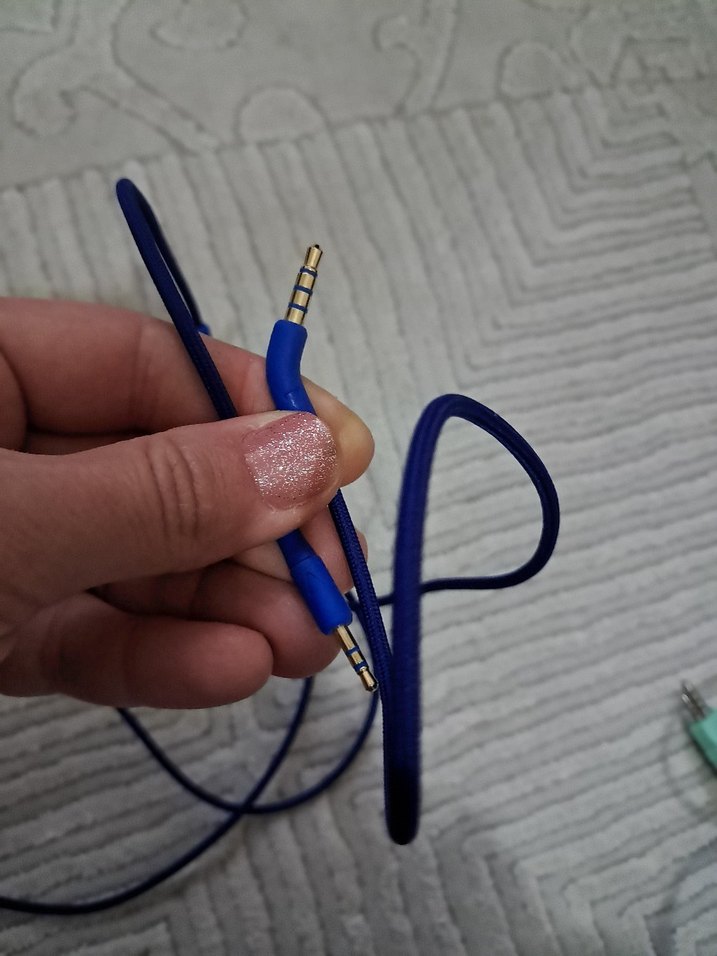 Mavi 3.5 mm Ses Kablosu - Görsel 3