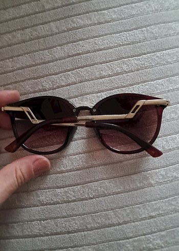 Şeffaf kahverengi retro kadın güneş gözlüğü - Görsel 5