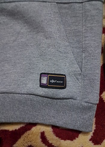 Gri Kapüşonlu cocuk Sweatshirt - Görsel 6