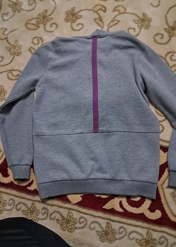 Gri Kapüşonlu cocuk Sweatshirt - Görsel 7