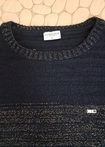 Polo Kadın Siyah Uzun Kollu Triko Kazak - Görsel 2