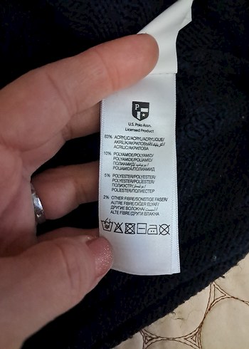 Polo Kadın Siyah Uzun Kollu Triko Kazak - Görsel 4