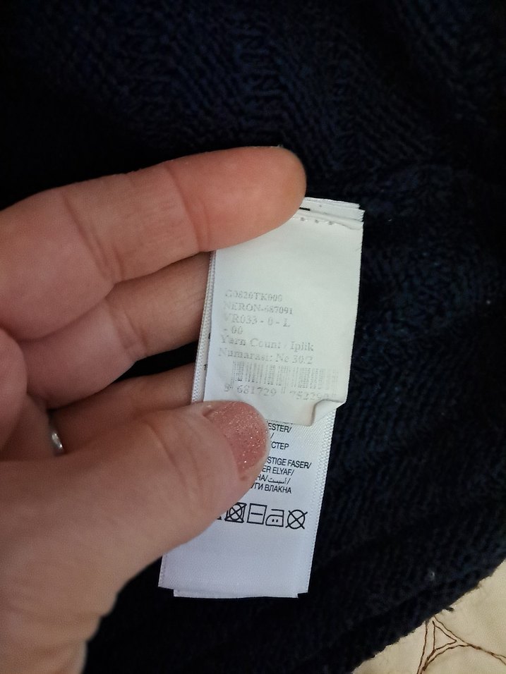 Polo Kadın Siyah Uzun Kollu Triko Kazak - Görsel 3