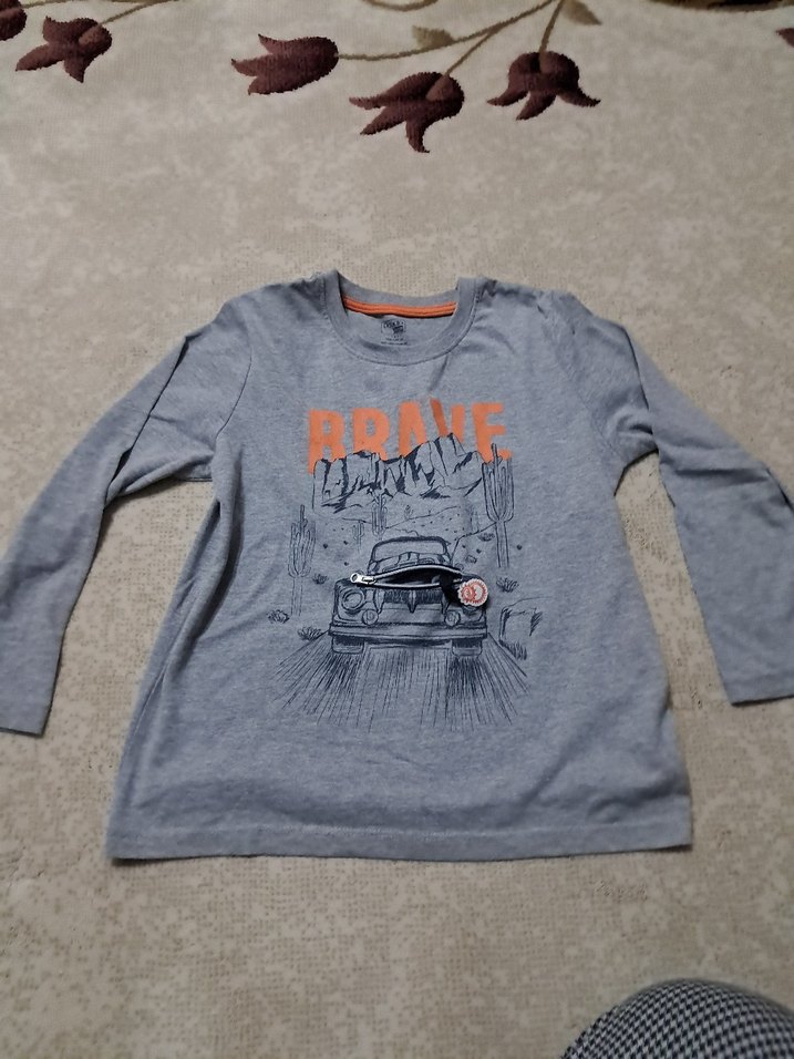 Erkek Gri Baskılı Uzun Kollu Sweatshirt - Görsel 4