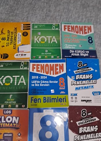 8. Sınıf Fen Bilimleri ve Matematik Deneme Kitapları