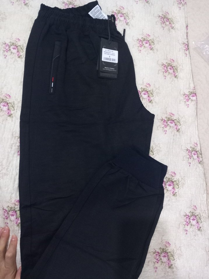 Fermuarlı Siyah Erkek  Eşofman Altı buyuk beden mevcutdur . - Görsel 2