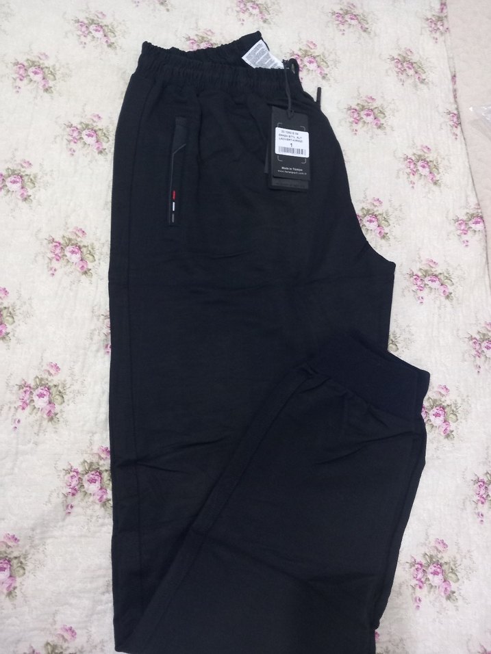 Fermuarlı Siyah Erkek  Eşofman Altı buyuk beden mevcutdur . - Görsel 4