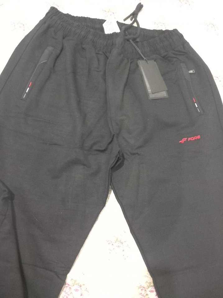 Fermuarlı Siyah Erkek  Eşofman Altı buyuk beden mevcutdur . - Görsel 5