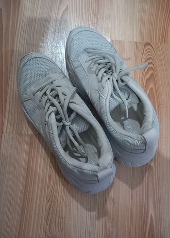 lc waikiki bej Bağcıklı Kadın Spor Ayakkabı - Görsel 2