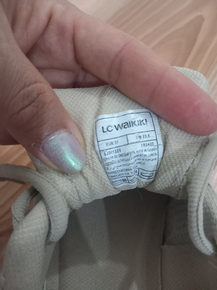 lc waikiki bej Bağcıklı Kadın Spor Ayakkabı - Görsel 4