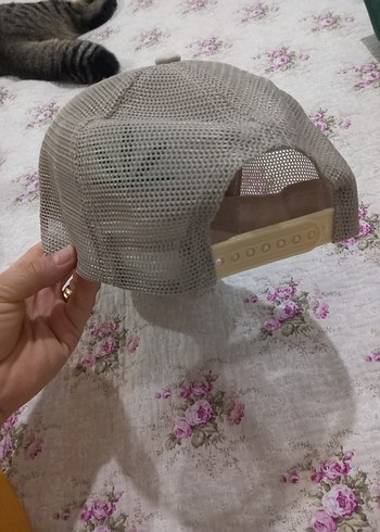 Sarı bej  Pamuklu Kadın Şapka Velcro Ayarlı - Görsel 3