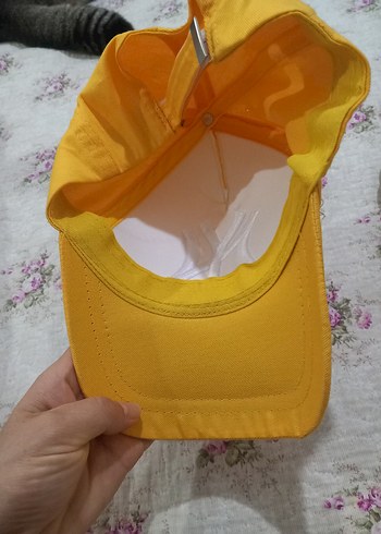 Sarı bej  Pamuklu Kadın Şapka Velcro Ayarlı - Görsel 5