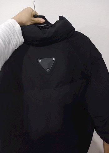 Siyah Oversize Midi erkek Kışlık Mont - Görsel 4