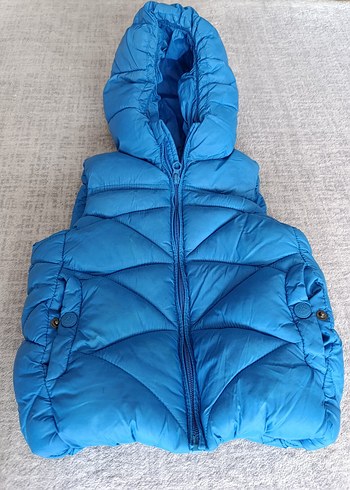 Zara Erkek Çocuk Mavi Kapüşonlu Şişme Yelek